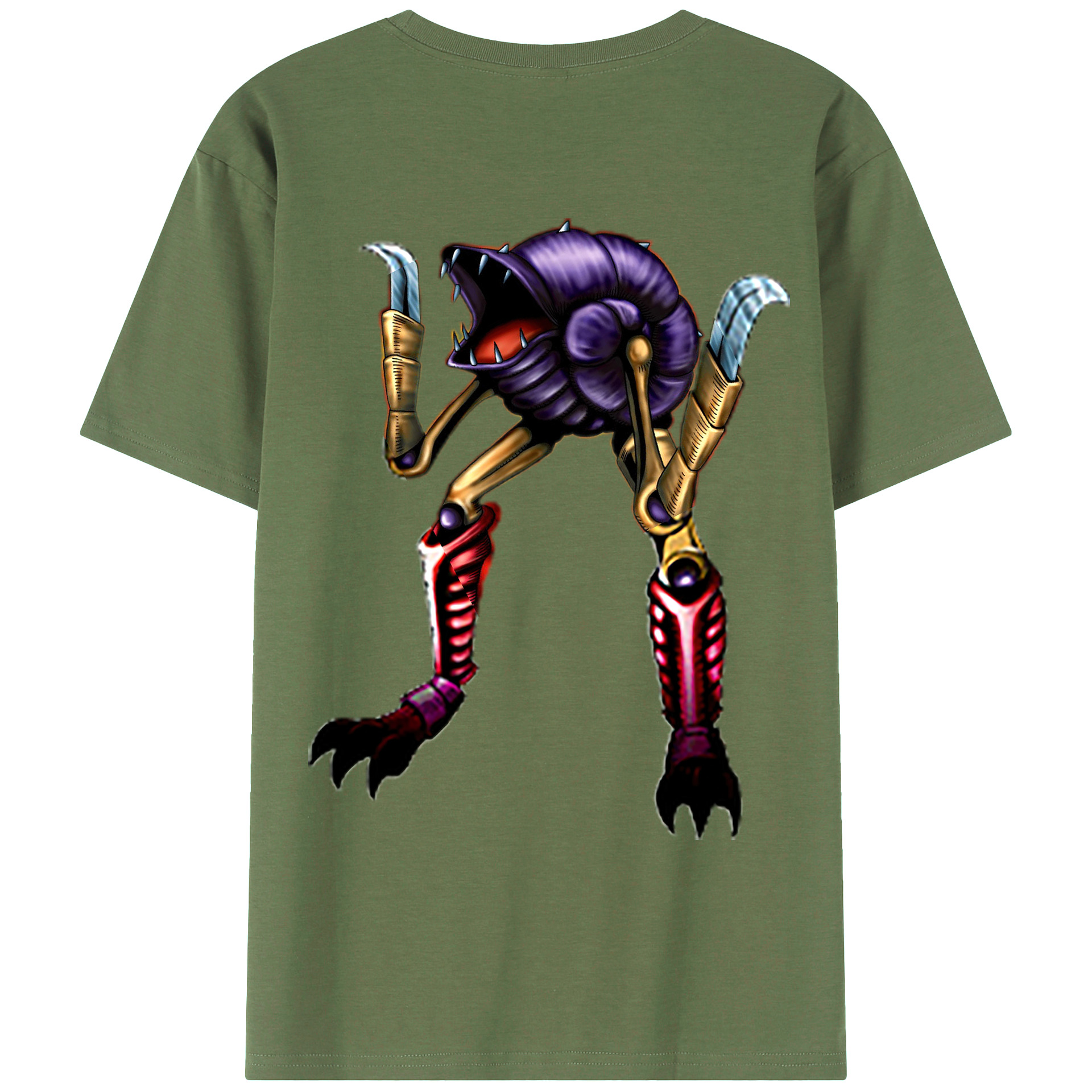 （画像用） 遊☆戯☆王 Yu-Gi-Oh! 綿100％ メンズ半袖Tシャツ（バックプリント） 通気性
